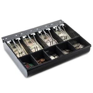 Payflex 13" Mini Cash Tray with 4 Bill / 5 Coin - Stainless Steel Front