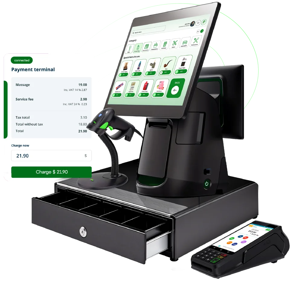 Cigar Shop POS System Banner Smoke Shop